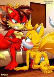 anthro anus ass balls bbmbbf blush breasts cunnilingus female fiona_fox fox incest licking licking_pussy male male/female max_prower mobius_unleashed mother_and_son nude open_mouth oral oral_sex palcomix penis pussy sega sex sonic_(series) sonic_the_hedgehog_(series) tongue tongue_out