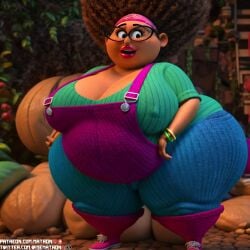 1girls 4k ai_generated bbw belly big_belly brown_skin fat female female_only glasses highres hips huge_ass huge_breasts huge_butt huge_hips huge_thighs massive_ass massive_breasts massive_butt massive_thighs matronai_(artist) mature mature_female mature_woman nanny_linda netflix obese obese_female patreon_username pinup solo solo_female solo_focus ssbbw stable_diffusion the_willoughbys thighs twitter_username wide_hips