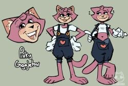 belly character_sheet female overalls pink_fur toontown toontown_corporate_clash toontown_online toontown_rewritten toony