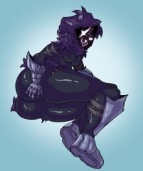 anthro ass ass_focus clothed cute_face female female_only fortnite fortnite:_battle_royale fung_enoki furry furry_only raven_team_leader thick_thighs