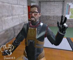 1boy 3d cumshot danshii2 gordon_freeman half-life male male_only rizz sfm solo tagme