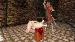 3d animated artist_request bunny_ears bunny_girl chopping_block death decapitated_head decapitation execution executioner female_death gore guro heart_pasties huge_ass huge_breasts skyrim sound tagme the_elder_scrolls video