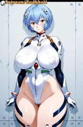 1girls ai_generated anime ass ass_focus ayanami_rei big_ass big_breasts blue_hair blue_hair_female breasts cameltoe curvy curvy_figure enhanced_breasts erect_nipples_under_clothes female female_focus huge_boobs huge_breasts light-skinned_female light_skin mature_body mature_female neon_genesis_evangelion red_eyes red_eyes_female rei_ayanami short_hair short_hair_female solo solo_female solo_focus thong zadbhell