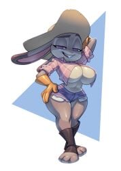 1girls 2023 animal_ears anthro big_ass big_breasts bigdad booty_shorts breasts bunny_girl cleavage clothed crop_top curvaceous curvy disney farm_girl farmer farmgirl female female_focus female_only flannel_shirt gloves grey_fur hat huge_breasts judy_hopps large_breasts no_humans plaid plaid_shirt rabbit rabbit_ears rabbit_girl shortstack solo standing thick_thighs thighs toeless_footwear underboob zootopia