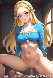 ai_generated blonde_hair green_eyes hentai penis_in_vagina princess the_legend_of_zelda zelda