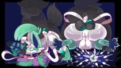 absurd_res ball_squeeze eeveelution generation_6_pokemon genitals halfpricesouls hi_res impregnation male male/male male_impregnation male_penetrating nintendo ovum ovum_penetration ovum_with_heart penetration pokemon pokemon_(species) silvja_(halfpricesouls) squeezing sylveon