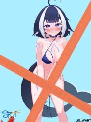1girls absurd_res absurdres ahoge almost_naked almost_nude antenna_hair bare_arms bare_belly bare_chest bare_hands bare_hips bare_legs bare_midriff bare_navel bare_shoulders bare_skin bare_thighs belly belly_button big_breasts bikini bikini_only bikini_top black_hair black_hair_female blush blush_face blush_lines blushing_at_viewer blushing_female breasts buarrassed busty busty_female busty_girl choker cleavage collarbone curvaceous curvaceous_body curvaceous_female curvaceous_figure curvaceous_hips curvy curvy_body curvy_female curvy_figure curvy_hips embarrassed embarrassed_expression embarrassed_female exposed_arms exposed_belly exposed_chest exposed_hips exposed_legs exposed_midriff exposed_navel exposed_shoulders exposed_skin exposed_thighs female female_focus female_only high_resolution highres huge_breasts large_breasts lean_figure lio_wart looking_at_viewer midriff mostly_nude multicolored_hair naked naked_female naked_woman narrow_waist navel nearly_nude nervous nervous_expression nervous_face nervous_female nude nude_female nudity plump_breasts practically_nude purple_eyes purple_eyes_female shark_girl shark_tail short_hair shoulders shy shy_expression shylily simple_background slender_body slender_waist slim_waist solo standing string_bikini swimsuit swimwear thighs virtual_youtuber vtuber vtuberfanart white_hair white_hair_female