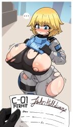 ... 1female areola areola_slip areolae areolae_slip background big_areola big_breasts big_nipples blue_eyes breasts breasts_bigger_than_head c-01_permit clothing clothing_damage curvy curvy_figure female female_only hands_on_breasts helldivers helldivers_2 holding_paper huge_breasts huge_nipples huge_thighs looking_at_breasts nervous nipples seaf-chan seaf_soldier_(helldivers) signature signatures the_yeager theyeager