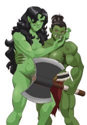 big_breasts breasts fappypen female femdom genderrolereversal male male/female matriarchy muscular muscular_female naked naked_female naked_male nude nude_female nude_male orc orc_female orc_male rolereversal sissy