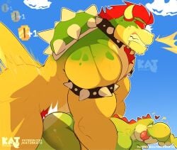 2 2boys 2d anal anal_sex armband artist_logo artist_name bowser chest_tuft deep_penetration from_behind from_behind_position gay heart horns kat2skate male male/male male_only mammal mario_(series) motion_blur motion_lines muscular muscular_anthro muscular_male nintendo no_visible_genitalia patreon patreon_username penis penis_in_ass red_hair sex size_difference spiked_armband spiked_collar tongue tongue_out twitter_username url video_games watermark x-ray yoshi