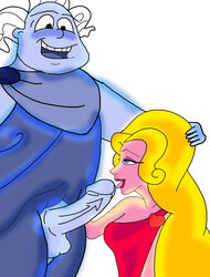 aphrodite_(hercules) blackrose blush boreas_(hercules) disney fellatio female hercules_(disney) male oral penis testicles