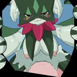1:1 animated anthro anthro_penetrated areola biped blush bodily_fluids breasts censor_bar cum cum_in_pussy cum_inside duo erection female fur generation_9_pokemon genital_fluids genitals green_body green_fur human human_on_anthro human_penetrating human_penetrating_anthro interspecies looking_at_viewer low_res male male/female mammal meowscarada nintendo nipples penetration penile penile_penetration penis pokemon pokemon_(species) pokephilia pupils pussy red_eyes sex short_playtime sky_necko small_dom_big_sub small_penis_adoration smile tan_areola tan_nipples vaginal_penetration