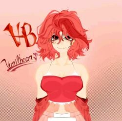 breasts breasts_out crop_top fanart girl pink_eyes pink_hair pink_panties sexy vanilbean youtuber_girl
