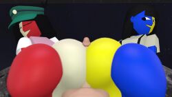 1boy 2girls 3d animated ass ass_focus assjob bottomless bubble_butt buttjob cap double_buttjob ena ena_(dream_bbq) ena_(series) huge_ass joel_g large_ass large_penis long_hair loop male_pov mr_chazz80 multicolored_body outercourse pov sfm sound source_filmmaker tagme thick_thighs threesome video wide_hips
