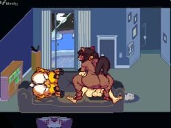 aged_up alternate_universe animated anthro ass balls big_balls big_butt butt_grab canid canine clover_(undertale_yellow) competitive_sex deer deltarune dmoon dmoons female fox furniture genitals group hand_on_butt human human_on_anthro humanoid interspecies kanako_ketsukane kris_(deltarune) male male/female mammal new_world_deer noelle_holiday penetration penile penile_penetration pixel_art reindeer sex short_playtime sofa sofa_sex undertale undertale_(series) undertale_yellow
