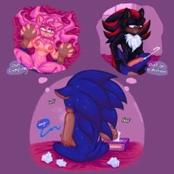 amy_rose bisexual bisexual_male breasts cum_while_penetrated daydream female furry heavy_breathing jerkingoff kittiesnkream long_hair male male_penetrated masturbation penis pussy sega sex shadow_the_hedgehog sonic_(series) sonic_the_hedgehog thought_bubble tissue_box