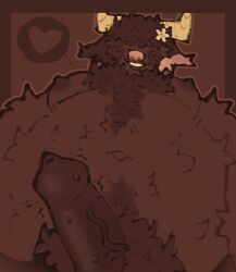 accessory anthro belly big_belly big_breasts bodily_fluids body_hair bovid bovine breasts brown_body brown_fur cattle chest_hair flower flower_in_hair foreskin frog_perspective fur genitals hair hair_accessory hair_over_eye hairy hi_res highland_cattle horn looking_at_viewer looking_down male male/male mammal moobs orix_(artist) overweight penis perspective plant pubes scruffy smile smiling_at_viewer smirk smirking_at_viewer sweat sweaty_genitalia throbbing throbbing_penis uncircumcised unretracted_foreskin upward_angle