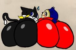 2boys ass big_ass big_butt bubble_ass bubble_butt fat_ass fat_butt femboy furry huge_ass huge_butt large_ass large_butt looking_back male male_only morgana_(persona) persona persona_4 persona_5 skulltronprime969 teddie_(persona) thick_ass thick_butt
