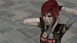 3d borderlands cum dudehentai facial female lilith_(borderlands) red_hair solo tongue