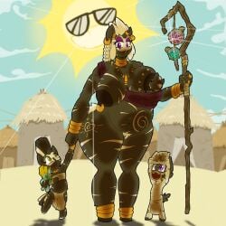 anthro anthrofied big_breasts black_body black_fur black_nipples bodily_fluids breasts comic ear_piercing ear_ring equid equine explorer eyewear female friendship_is_magic fur hair hasbro hi_res holding_object holding_staff horn horse jeep lactating larger_female light living_sun mammal milk mother_(lore) mother_and_child_(lore) my_little_pony mythological_creature mythological_equine mythology nipple_piercing nipple_ring nipples parent_(lore) parent_and_child_(lore) piercing pony pregnant purple_eyes pygmy ring_piercing s.leech sanyo2100 short size_difference solo some_leech staff sun sunglasses sunlight unicorn white_hair zebra