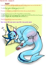 2024 artist_name ass big_butt blue_body blue_countershading blue_markings butt_expansion collar colored countershade_crotch countershading dialogue ear_frill eeveelution english_text expansion female female_feral feral frill_(anatomy) generation_1_pokemon genitals glistening glistening_body head_crest head_frill hi_res leg_markings lying markings max_(pomiart) motion_lines neck_frill nintendo nude on_ground on_side open_mouth pawpads paws pink_pawpads pokeball pokeball_collar pokemon pokemon_(species) pomiart purple_markings pussy quadruped rear_view semi-anthro simple_background sleeping socks_(marking) solo sound_effects tail tail_frill text vaporeon vowelless vowelless_sound_effect zzz