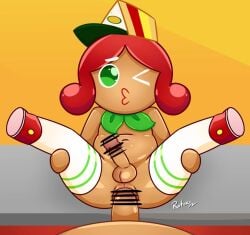 cookie_run cookie_run_ovenbreak futa/male futanari red_hair rotoko sandwich_cookie