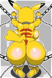 1girls anthro anthro_female anthro_only ass ass_focus big_ass bondage chains female female_focus female_only furry furry_female furry_only nintendo pikachu pokemon pokemon_(species) solo solo_female