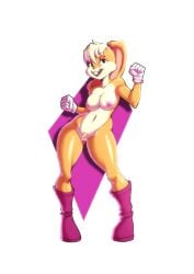 absurd_res anthro areola big_breasts black_eyes blonde_hair boots boots_only breasts buckteeth clothing eyelashes eyeshadow female floppy_ears footwear footwear_only fur genitals gloves hair handwear head_tuft hi_res lagomorph leporid lola_bunny looking_at_viewer looney_tunes lop_ears makeup mammal mostly_nude navel nipple_piercing nipples notilustregui nude open_mouth open_smile piercing pink_areola pink_eyeshadow pink_nipples pink_nose pubes purple_background purple_boots purple_clothing purple_footwear pussy rabbit shoes simple_background smile solo tan_body tan_fur teeth thick_thighs tuft warner_brothers white_background white_clothing white_gloves white_handwear wide_hips