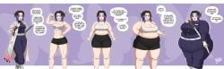 bbw belly belly_bulge belly_focus black_panties chubby chubby_female demon_slayer double_chin huge_ass huge_belly huge_breasts huge_thighs kimetsu_no_yaiba kochou_shinobu muscular muscular_female obese obese_female purple_eyes purple_hair red_lipstick squishcomplex tummy tummy_bulge weight_gain white_bra