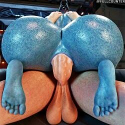 1futa 1girls 3d 3d_(artwork) artist_name asari bioware capcom crossover eastern_and_western_character female fullc0unter futanari intersex mass_effect metroid samara samus_aran watermark