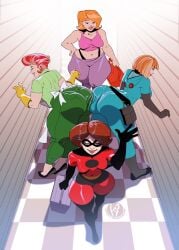 2020s 2025 2025s 4girls artist_logo ass_to_ass big_ass big_breasts big_thighs bob_cut breasts brown_hair brown_hair_female brunette brunette_hair bubble_ass bubble_butt bust busty cartoon_network crossover curvaceous curvy curvy_figure danny_phantom dat_ass dat_butt debs_turnbull dexter's_laboratory dexter's_mom digital_media_(artwork) disney elastigirl face_mask female helen_parr hips hourglass_figure huge_thighs human human_only krezlit krezniverse large_thighs legs light-skinned_female light_skin madeline_fenton mature mature_female milf milfs mother mothers multiple_girls nickelodeon orange_hair pixar red_hair redhead redhead_female robotboy round_ass round_butt short_hair slim_waist the_incredibles thick thick_hips thick_legs thick_thighs thighs thong_straps twitter_link voluptuous waist whale_tail whale_tail_(clothing) wide_hips wide_thighs