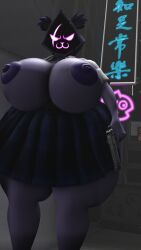 bbw breasts nilfkana raven_team_leader skirt tagme