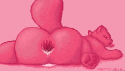 7:4 after_sex animated anus ass_focus bodily_fluids cum cum_inside digital_media_(artwork) food gaping genital_fluids hi_res jelly_(food) non-human non-human_only nude paws pixel_(artwork) pixel_animation prettyjelly short_playtime slime solo