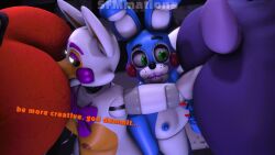 16:9 2024 3d 3d_(artwork) 4boys anal anal_fisting animatronic anthro ass bent_over big_butt black_nose blue_body blue_ears blue_nipples bow_ribbon brown_body brown_nipples buckteeth canid canine checkered checkered_floor colored_nails digital_media_(artwork) english_text fisting five_nights_at_freddy's five_nights_at_freddy's_2 five_nights_at_freddy's_world fox gay green_eyes group hair half-closed_eyes lagomorph leporid lips lolbit_(fnaf) lolbit_(male) long_ears looking_at_another looking_at_butt machine male male/male male_fisting_male male_rimming_male mammal multicolored_body nails narrowed_eyes nipples oral penetration pink_lips purple_ribbon purple_tail rabbit red_body red_nails rimming rimming_male robot scut_tail sex sfmmations short_tail source_filmmaker_(artwork) tail teeth text thick_thighs toy_bonnie_(fnaf) two_tone_body white_body white_ears white_eyes white_hair widescreen withered_bonnie_(fnaf) withered_foxy_(fnaf)