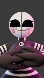 1girls 3d 9:16 animated breasts cute female female_only five_nights_at_freddy's five_nights_at_freddy's_2 glossyducks looking_at_viewer marionette_(fnaf) nipples no_sound puppet_(fnaf) security_puppet_(fnaf) shorter_than_10_seconds small_breasts tagme vertical_video video