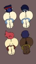 ass ass_focus brawl_stars brock_(brawl_stars) chester_(brawl_stars) edgar_(brawl_stars) fang_(brawl_stars) feet male_only pussy