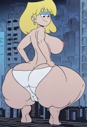 ai_generated big_ass big_breasts big_butt camel_toe cameltoe giantess grin gts huge_ass huge_butt large_breasts large_female larger_female looking_down lori_loud panties pawg proud stretched_underwear stretched_undies the_loud_house thong white_panties white_thong young_woman