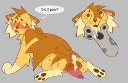 after_rape amber_eyes ashfur_(warriors) cum cum_in_ass cum_in_mouth cum_inside deadingdog feral lionblaze_(warriors) warriors_(book_series) warriors_(cats) yellow_body