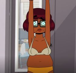 belly_button chubby_female female glasses hanna-barbera hbo_max indian scooby-doo screenshot small_breasts solo velma_(series) velma_dinkley velma_dinkley_(velma)