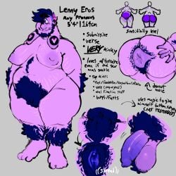 ambiguous_gender androgynous chubby fat information information_sheet lenny_(yaizl_art) nonbinary_(lore) obese reference_image reference_sheet tagme text yaizl_art