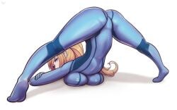 ass ass_in_air ass_up breasts female female_only fully_clothed metroid nintendo samus_aran shiny_clothes solo tagme tight_clothing vyor zero_suit zero_suit_samus