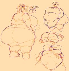 ambiguous_gender androgynous chubby fat huge_ass huge_belly huge_breasts laying_down laying_on_back laying_on_stomach lenny_(yaizl_art) morbidly_obese nonbinary_(lore) obese presenting_hindquarters tagme weight_gain yaizl_art