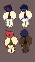 ass ass_focus brawl_stars brock_(brawl_stars) chester_(brawl_stars) edgar_(brawl_stars) fang_(brawl_stars) feet panties