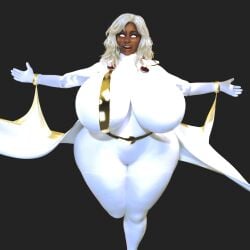 3d 3d_(artwork) big_breasts big_hipped big_hips breasts child_bearing_hips dark-skinned_female dark_skin giant_breasts gigantic_breasts heroine hips hips_wider_than_shoulders huge_breasts huge_hips jackd22 large_breasts large_hips marvel marvel_comics massive_breasts ororo_munroe storm_(x-men) superhero_costume superheroine tagme thick_thighs thighs tight_clothing white_eyes white_hair wide_hips x-men