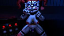 1girls 3d animatronic baby_(fnafsl) big_breasts blue_eyes breasts circus_baby circus_baby_(fnaf) circus_baby_(original) dildo dildo_in_pussy dildo_penetration dildo_riding dildo_sitting female five_nights_at_freddy's five_nights_at_freddy's:_sister_location full_color glowing_eyes joeshownsfw naked naked_female nipples no_panties nude nude_female pussy red_hair red_nipples robot robot_girl robot_humanoid solo twintails vagina vaginal_penetration white_body