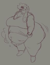 ambiguous_gender androgynous ass_expansion belly_expansion breast_expansion chubby fat lenny_(yaizl_art) morbidly_obese nervous nonbinary_(lore) obese pulling_clothing pulling_shirt pulling_shirt_down shy tagme weight_gain yaizl_art
