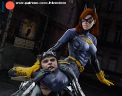 2girls 3d 3d_(artwork) absurd_res arrogant barbara_gordon batgirl batgirl_(gotham_knights) beaten between_legs between_thighs blender brown_hair catfight catwoman catwoman_(injustice) choking crush crushing defeated dominant dominant_female domination dominatrix female female/female female_domination female_on_female female_only femdom fight fingerless_gloves girl_on_girl girls girls_only helpless highres humiliated humiliating humiliation injustice_2 jvfemdom legs looking_pleasured mask masked masked_female multiple_girls only_female pinned pinned_down pose red_hair round_ass round_butt sadism sadistic sadistic_girl short_hair sitting sitting_on_another sitting_on_face sitting_on_person smile smirk smug smug_face smug_grin submission submission_hold submissive the_ thick_ass thick_thighs thighs utter_domination voluptuous voluptuous_female wrestling yellow_boots yuri