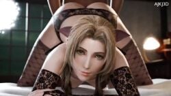 3d 3d_animation aerith_gainsborough ajkj animated dark-skinned_male female female_focus final_fantasy final_fantasy_vii from_behind goth goth_girl lingerie magicalmysticva moaning sound sound_edit sound_warning straight straight_sex tagme video voice_acted