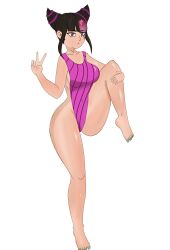 1girls female female_only fully_clothed juri_han mrazel solo street_fighter street_fighter_6 swimsuit tagme