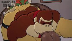 2boys animated anthro ape bowser darksideofdiscovery donkey_kong donkey_kong_(series) gay gay_sex koopa male male_only mario_(series) monkey multiple_boys patreon pulsating pulsating_cock sucking_penis tagme tongue_in_anus video yaoi